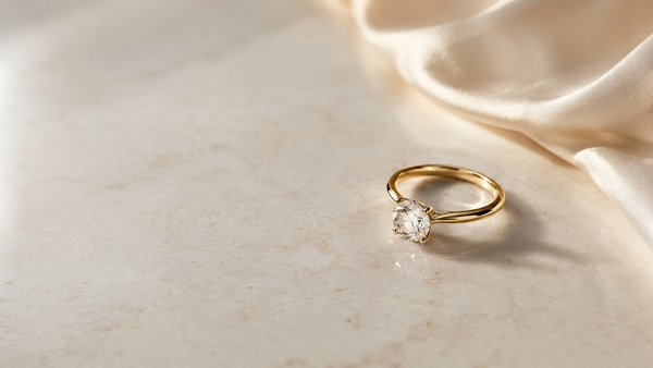 Verlobungsring aus 585er Gold mit Solitär-Brillant — Splendido Schmuck