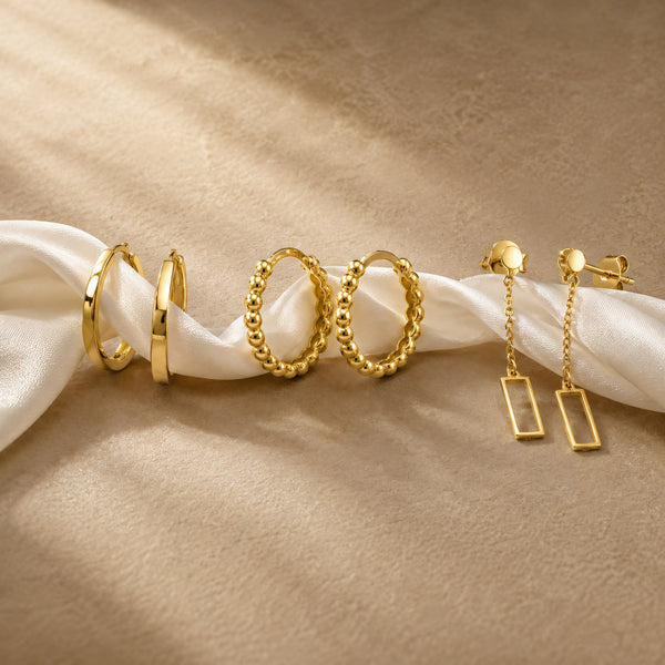 Gold earrings