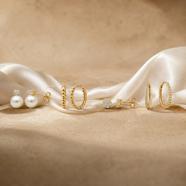 Gold earrings