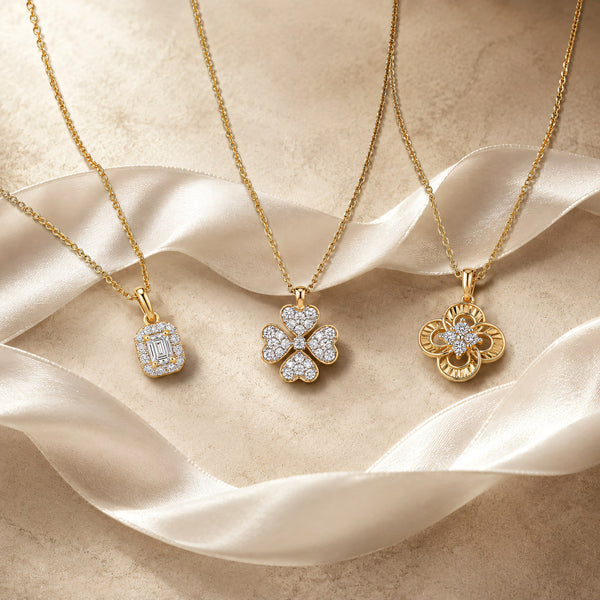 Gold chains with diamonds