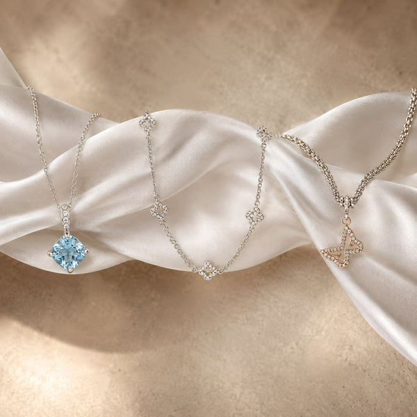 Silver chains with cubic zirconia