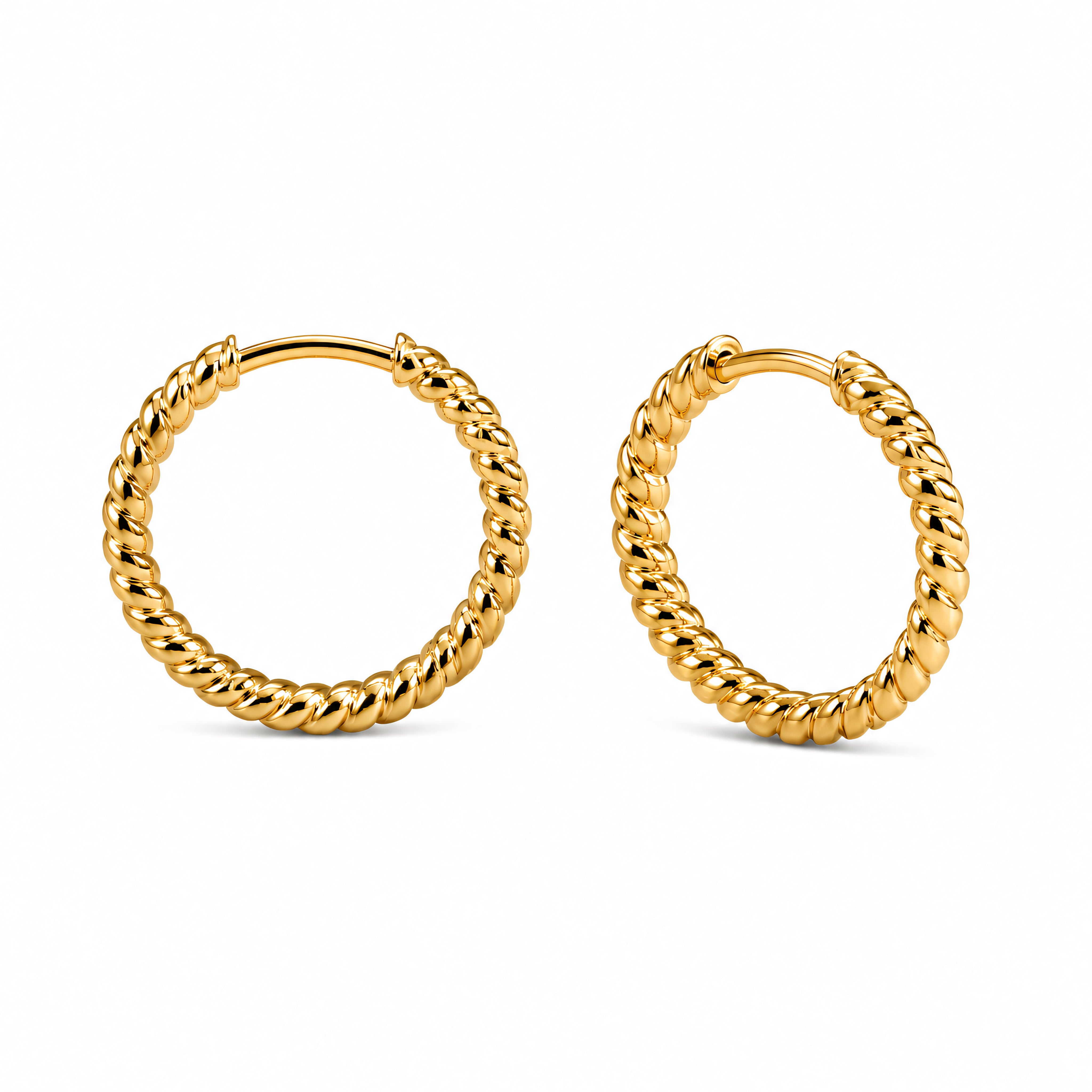 Creolen 925 Silber Gedrehte Seiloptik | Splendido Schmuck