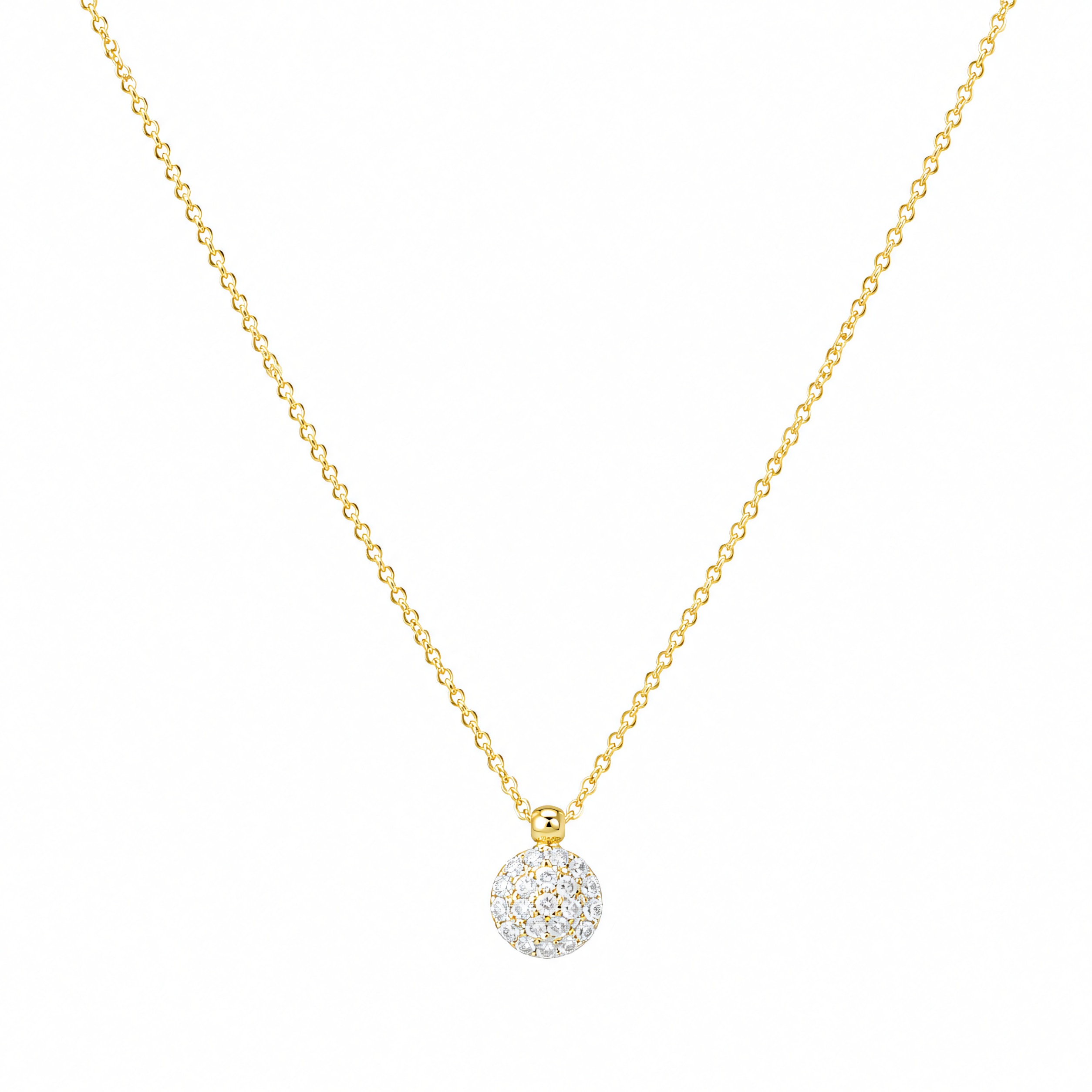 Collar de oro 585 con circonitas engastadas en pavé | Splendido Jewelry