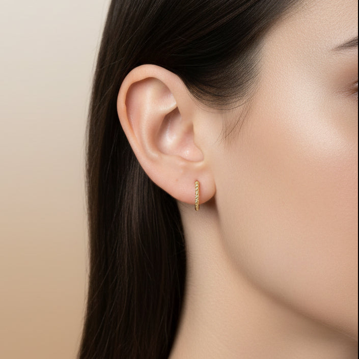 Goldohrringe 14Kt. mit Brillant DSC_2795