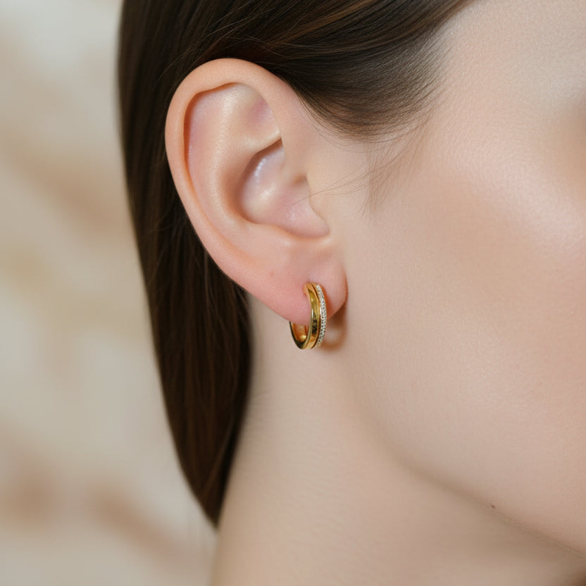 Goldohrringe 14Kt. mit Brillant DSC_2796