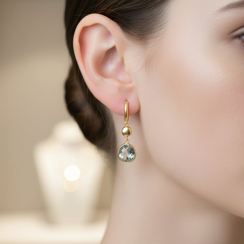 Goldohrringe 14Kt. mit Topas DSC_2799