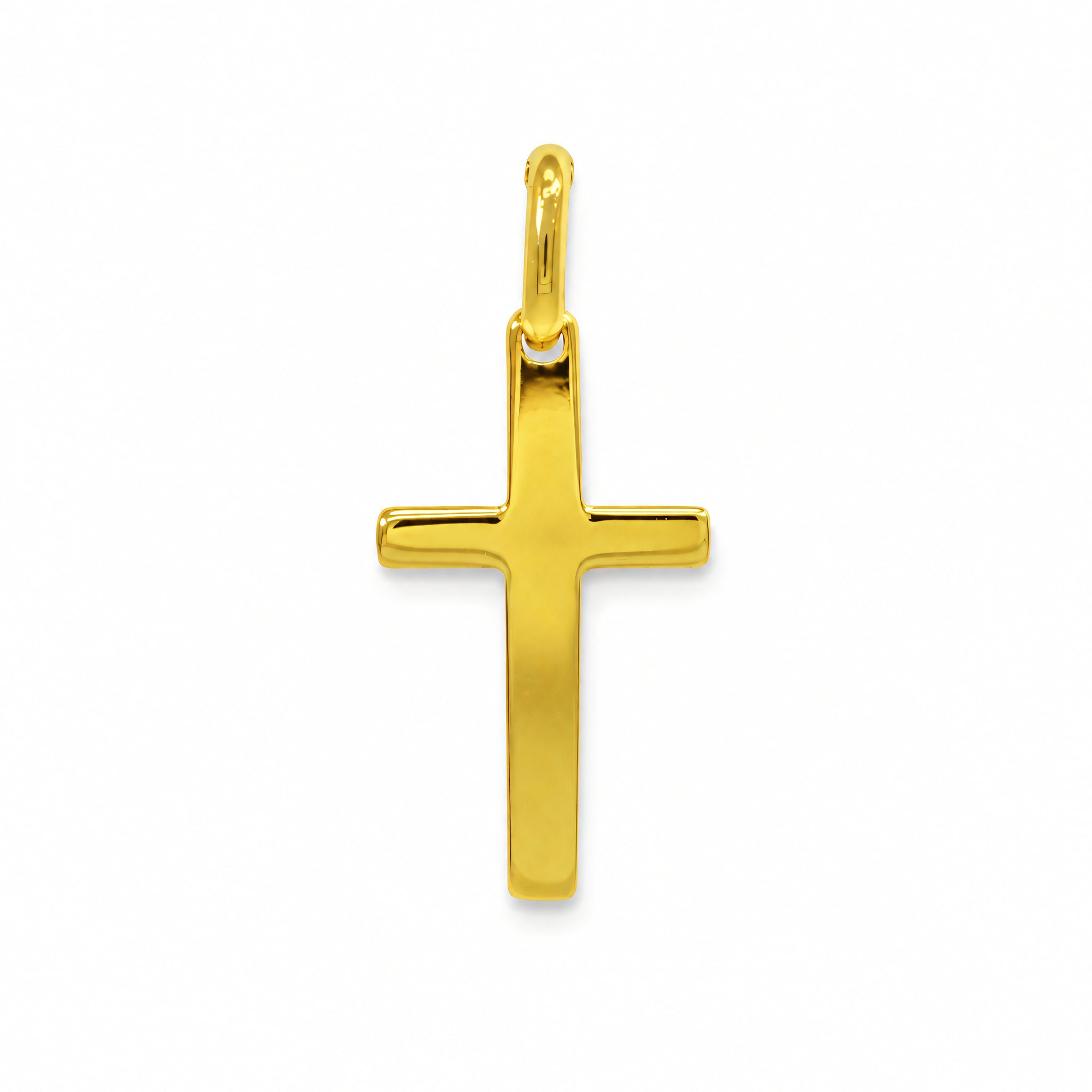 Anhänger 585 Gelbgold klares Kreuz | Splendido Schmuck