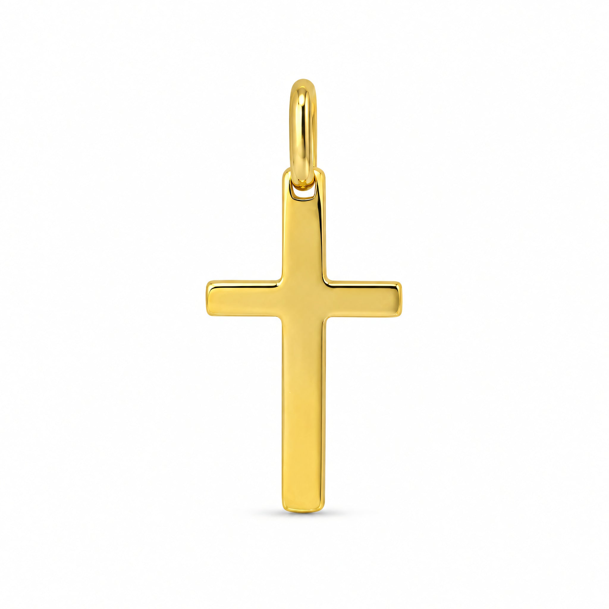 Anhänger 585 Gelbgold klares Kreuz | Splendido Schmuck