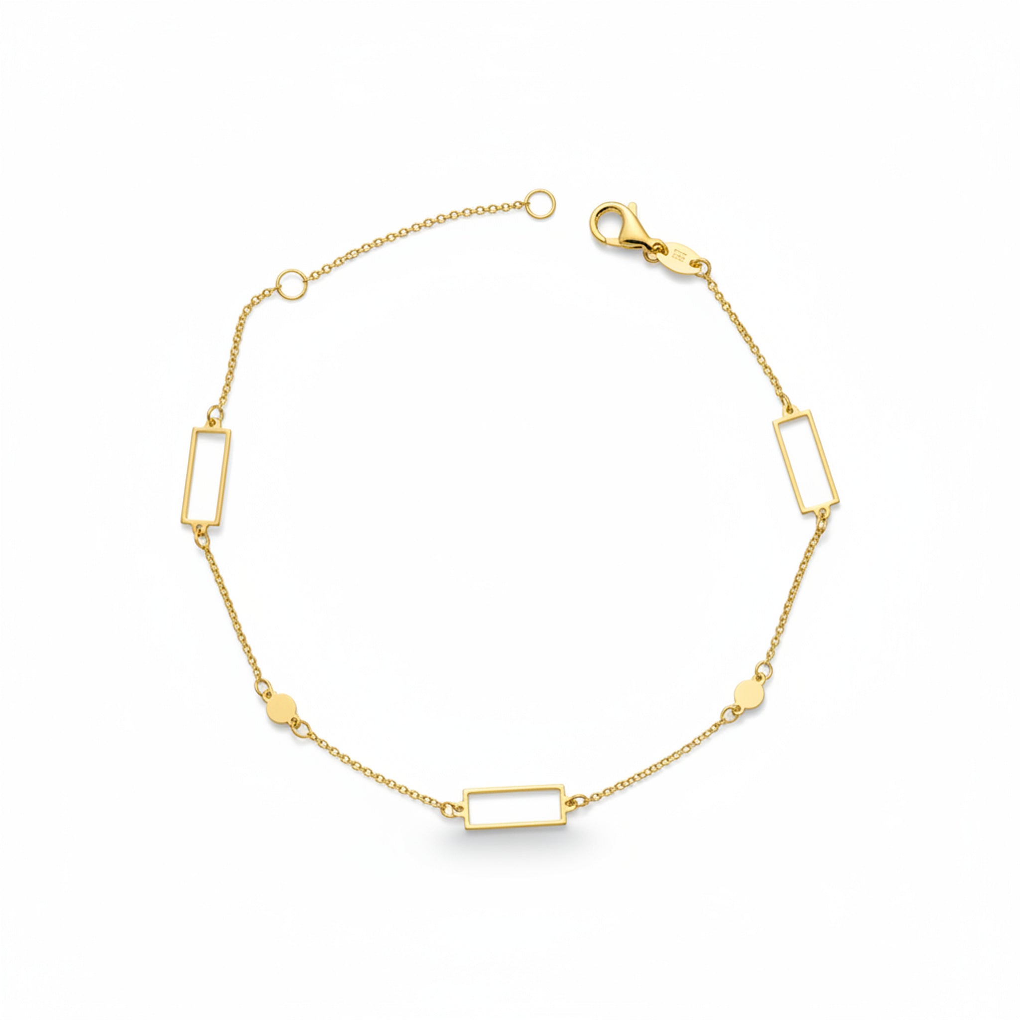 Armband 585 Gelbgold rechteckige Elemente – Splendido – product photo