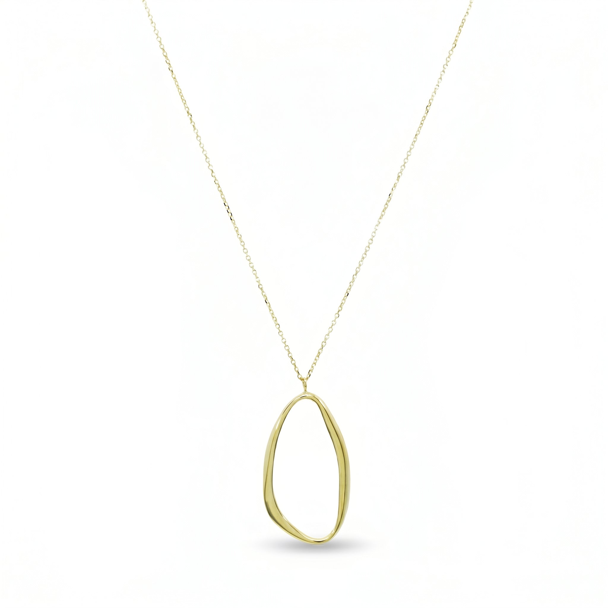 Halskette 585 Gelbgold offener Oval-Anhänger – Splendido – product photo