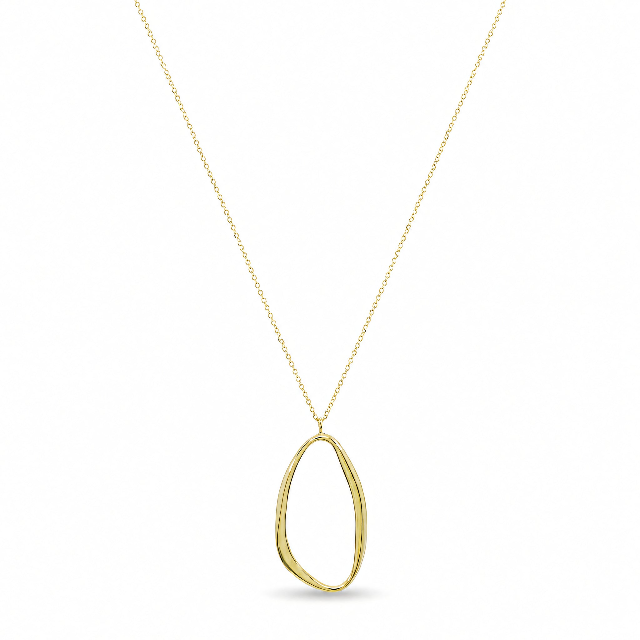 Halskette 585 Gelbgold offener Oval-Anhänger – Splendido – product photo