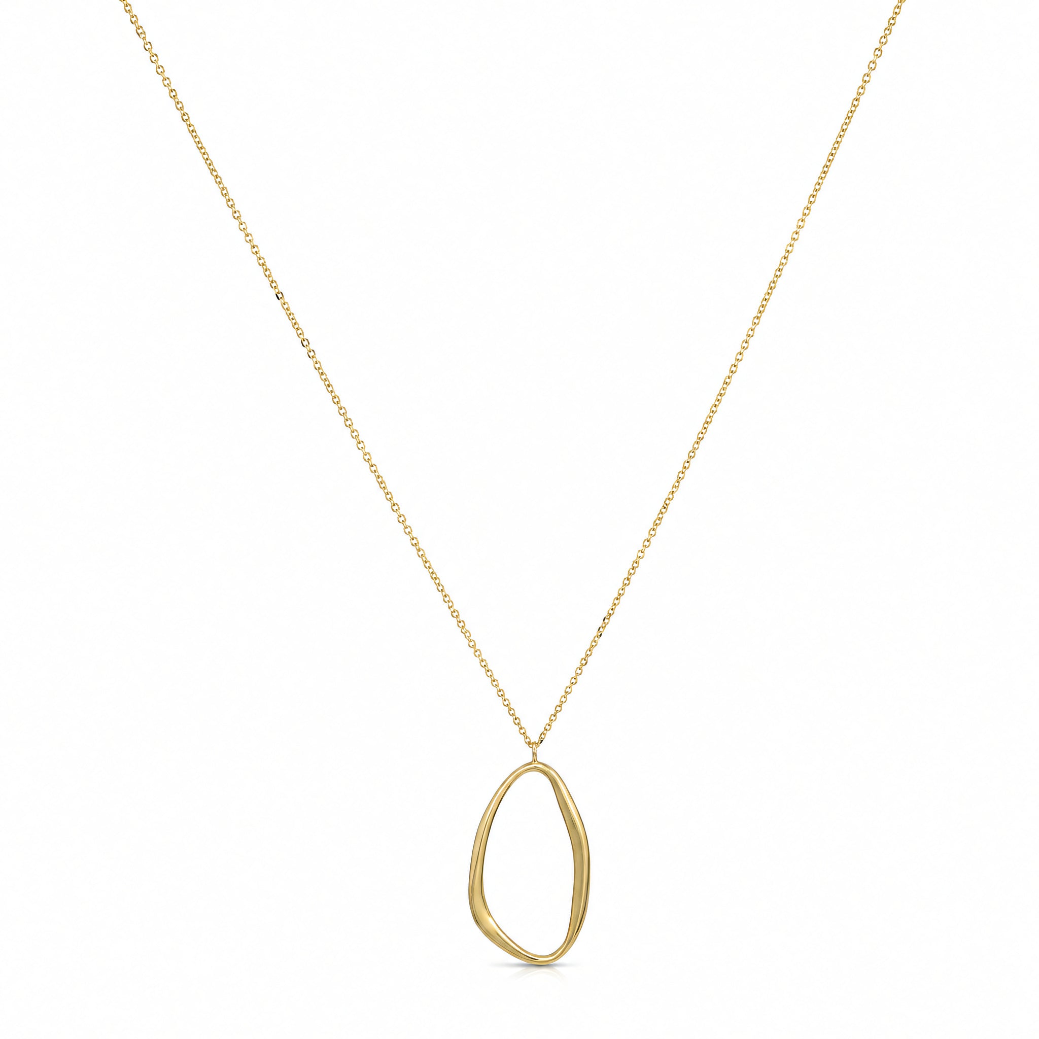 Halskette 585 Gelbgold offener Oval-Anhänger – Splendido – product photo