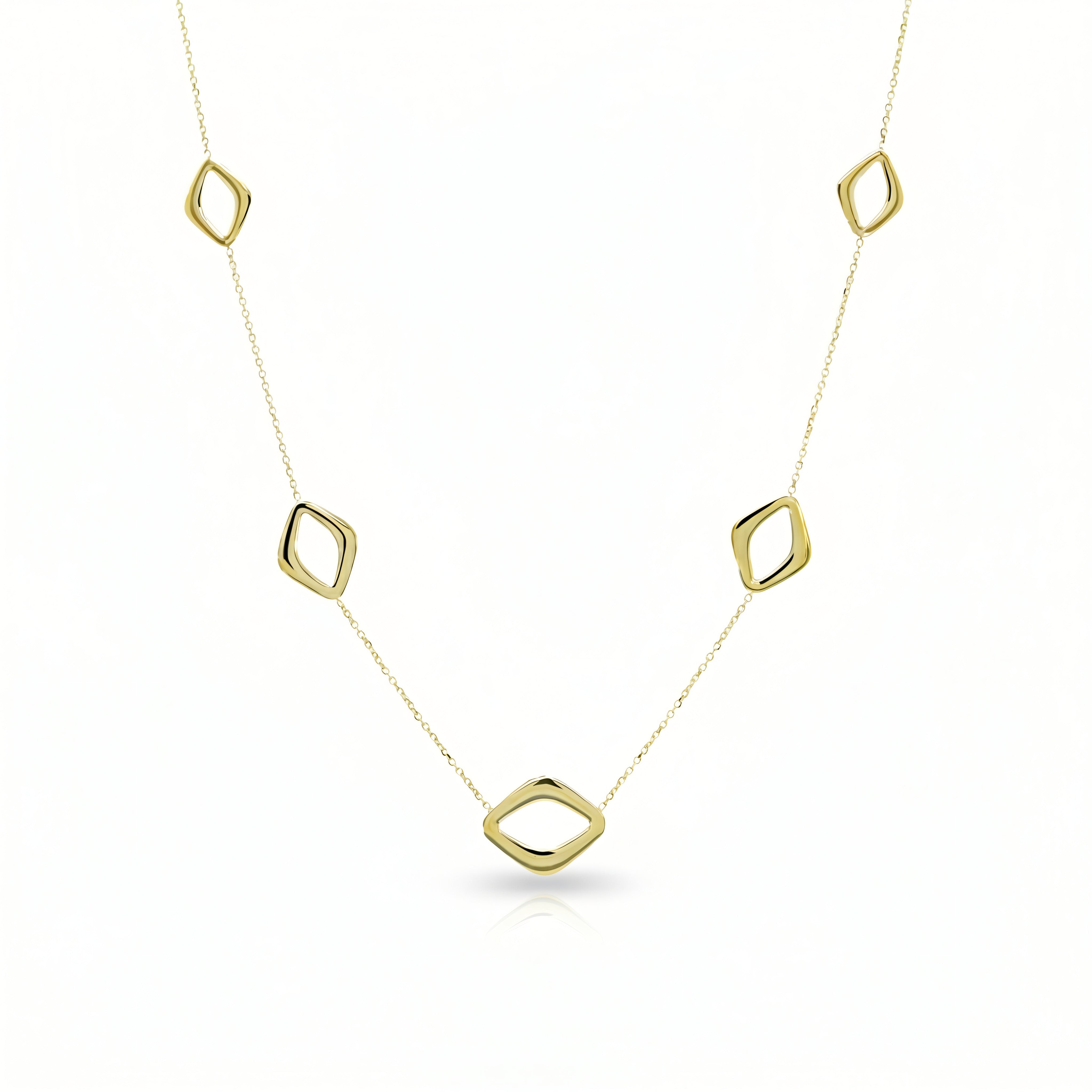 Halskette 585 Gelbgold Rhombus geometrisch – Splendido – product photo