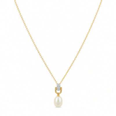Collier 585 Gelbgold Perle Brillant – Splendido – Produktbild