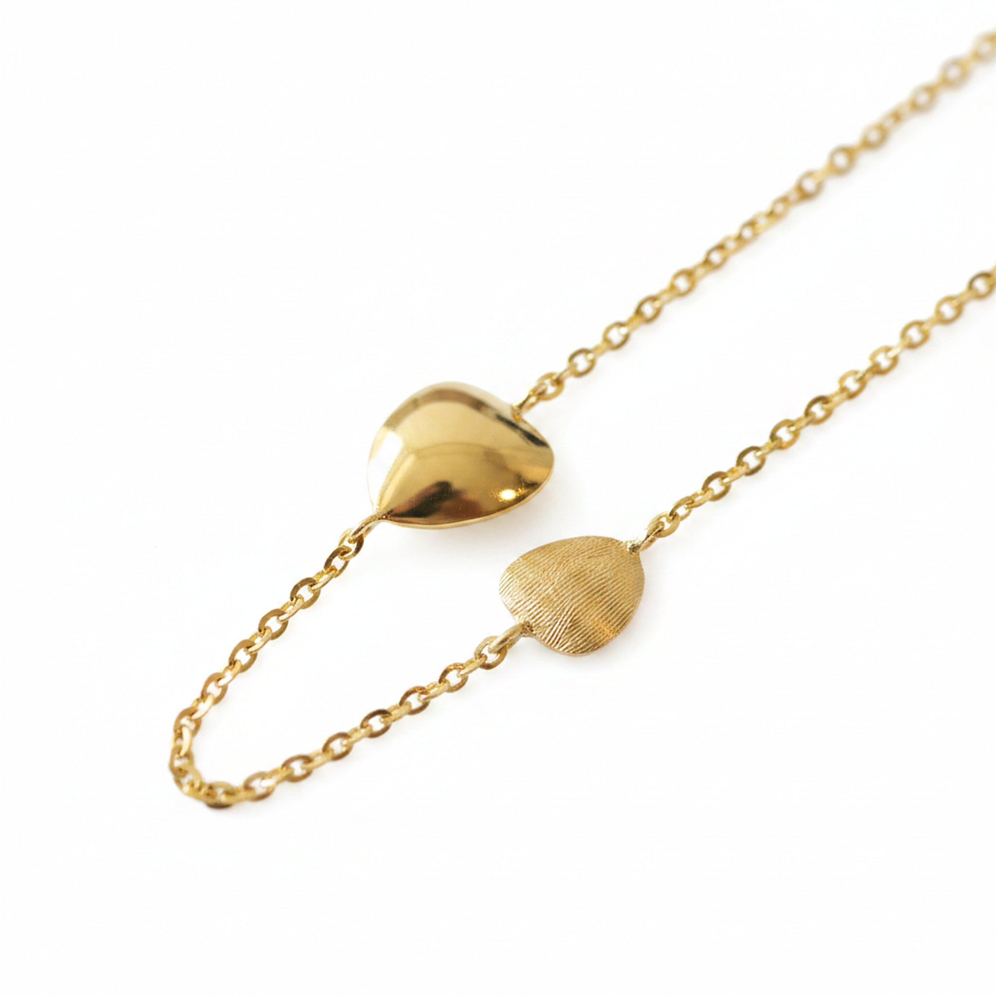 Collier 585 Gelbgold Fantasie-Element – Splendido – detalle macro