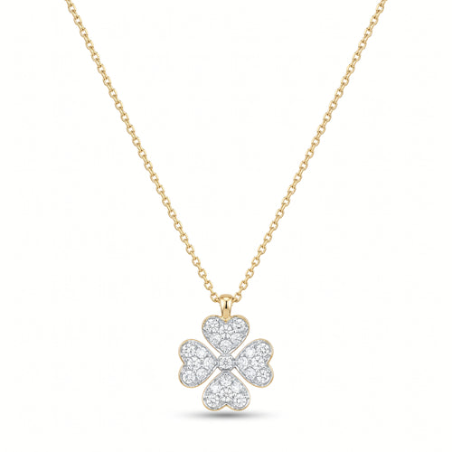 Halskette 585 Gelbgold Brillant-Blüte 0,37 ct | Splendido Schmuck