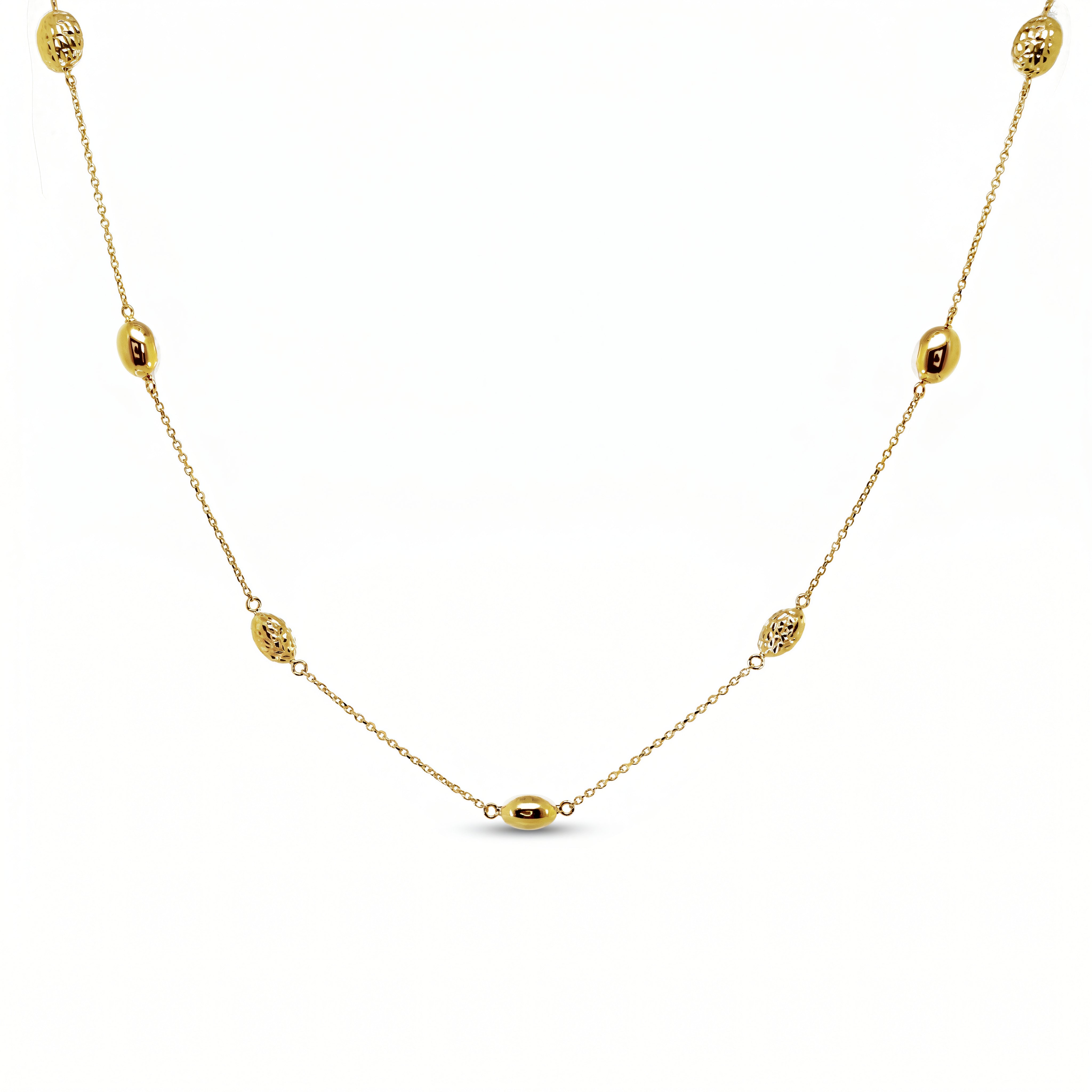 Halskette 585 Gelbgold Rundanker diamantiert – Splendido – product photo