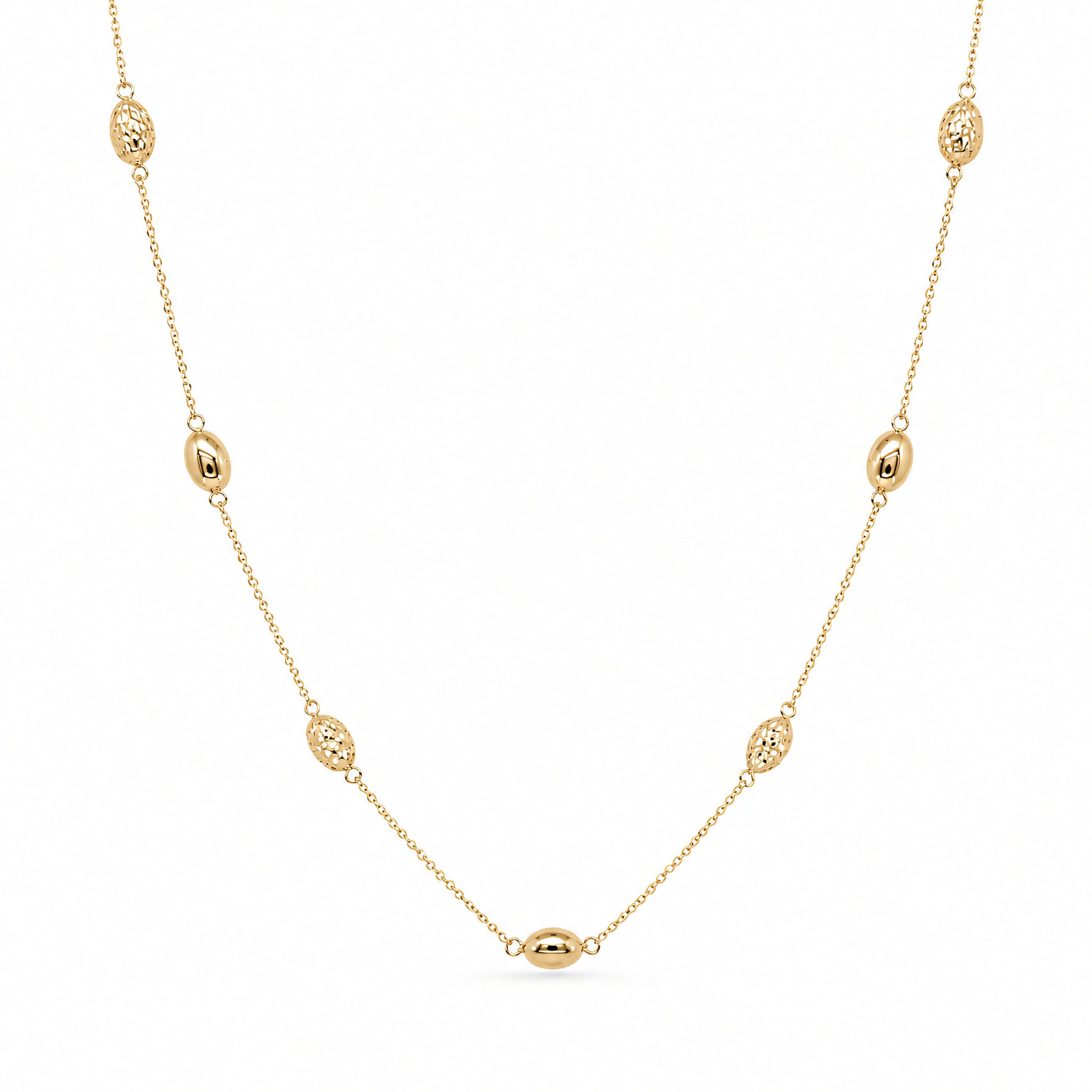 Halskette 585 Gelbgold Rundanker diamantiert – Splendido – photo produit