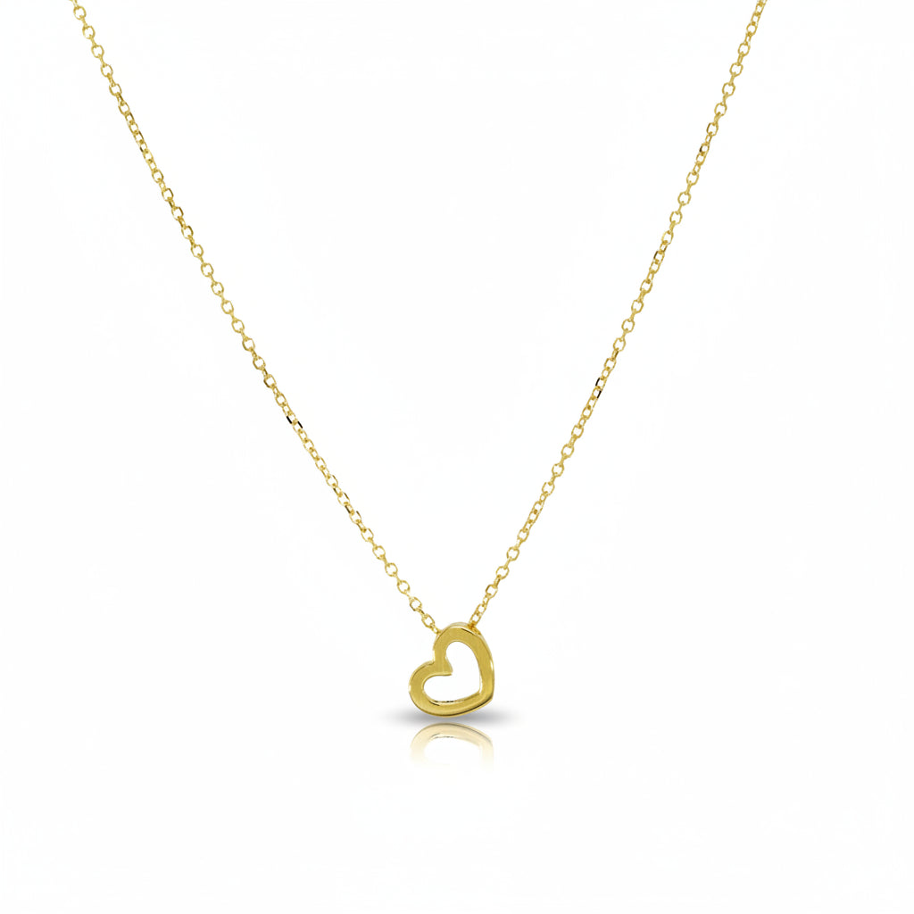 Collier 585 Gelbgold Herz-Anhänger offen – Splendido – product photo