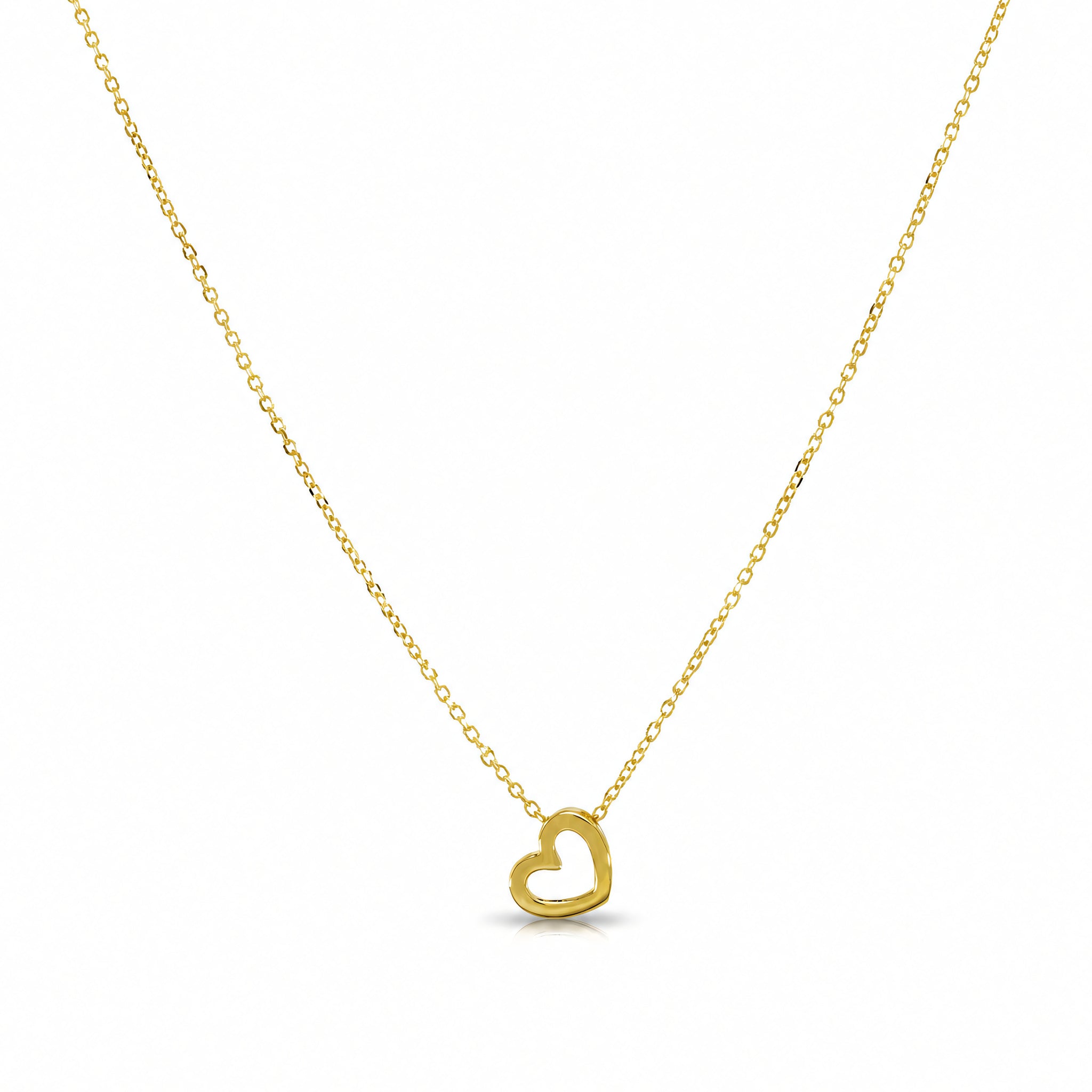 Collier 585 Gelbgold Herz-Anhänger offen | Splendido Schmuck