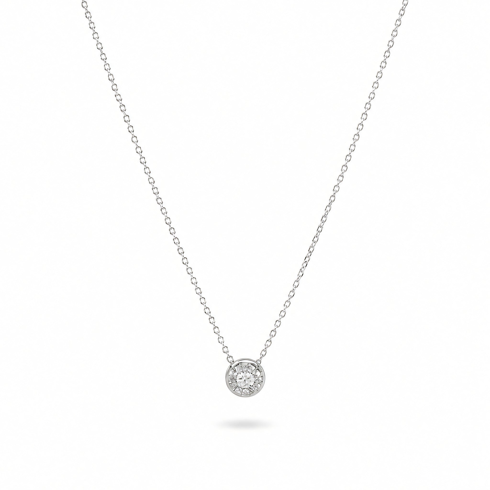 Halskette 585 Gold Zirkonia Seitliche Schnitte | Splendido Schmuck