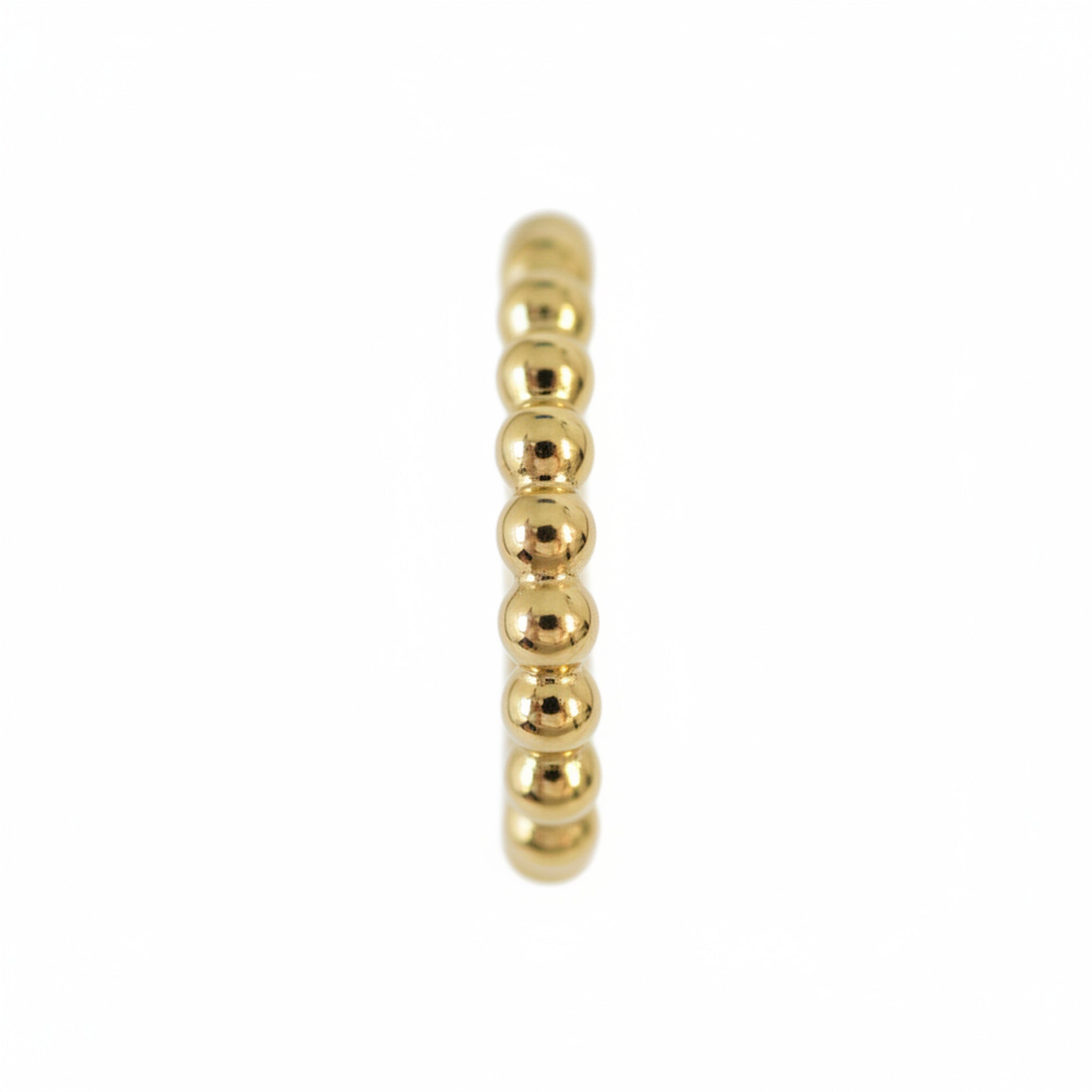Ohrringe 585 Gelbgold ovale Goldperlen – Splendido – détail macro