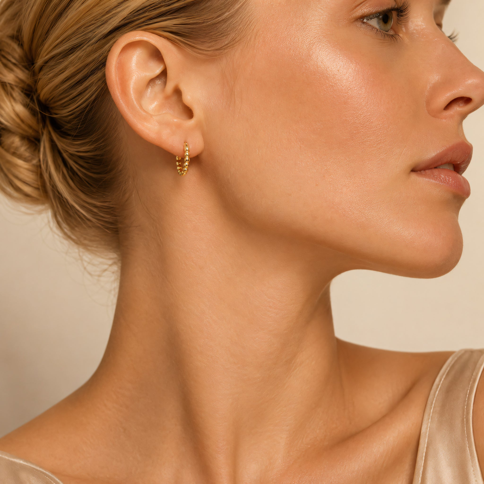 Ohrringe 585 Gelbgold ovale Goldperlen | Splendido Schmuck