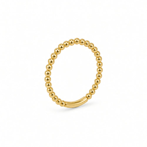 Ring 585 Gelbgold Kügelchenstruktur | Splendido Schmuck