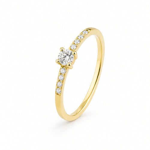 Ring 585 Gelbgold mit Brillanten 0,14 ct – Splendido – product photo