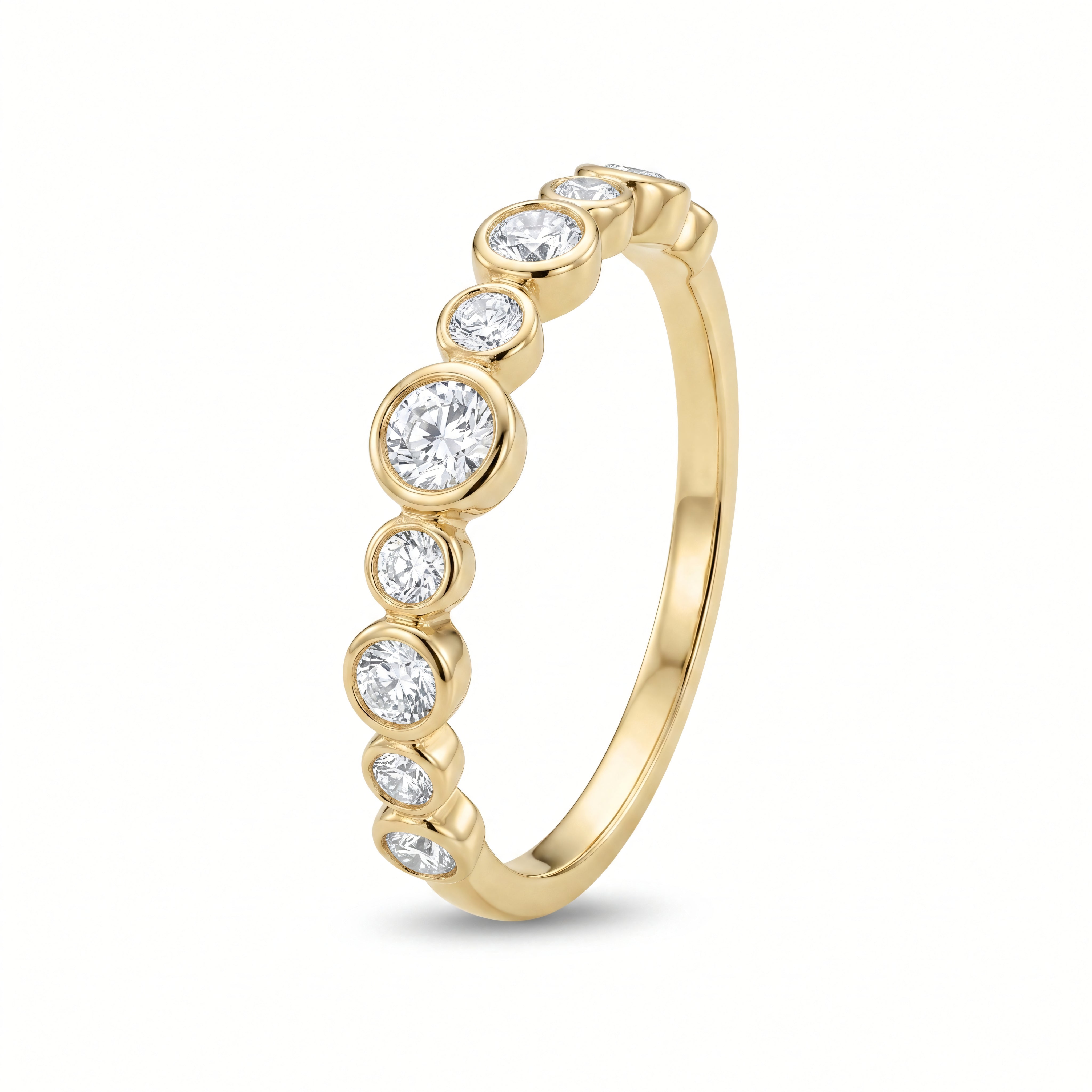 Ring 585 Gelbgold Brillanten Kugel-Muster 0,10 ct | Splendido Schmuck