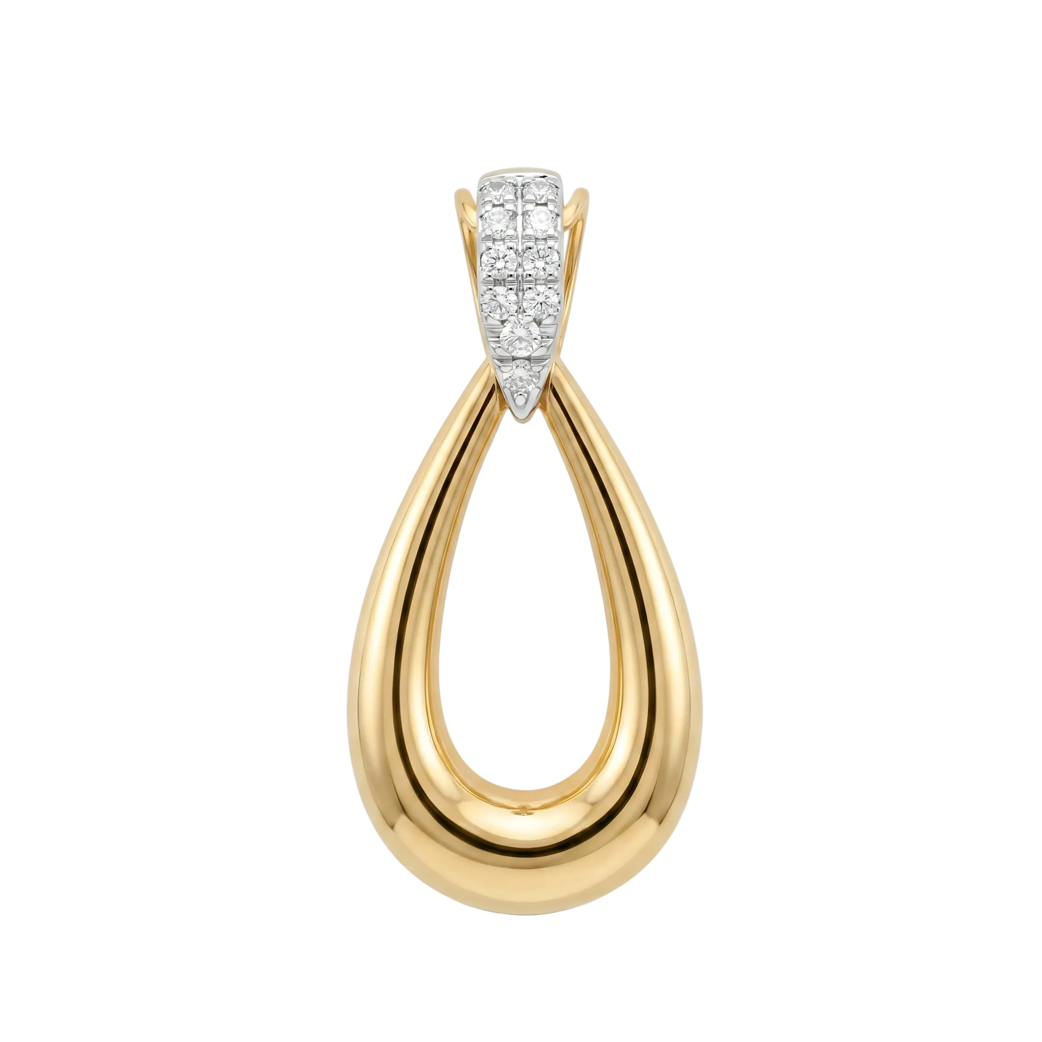 Anhänger 585 Gelbgold Brillant Tropfen Pavé | Splendido Schmuck