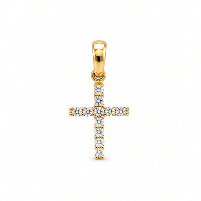 Anhänger 585 Gelbgold Kreuz Zirkonia – Splendido – product photo
