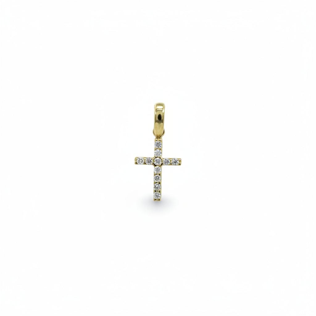 Anhänger 585 Gelbgold Kreuz Zirkonia | Splendido Schmuck