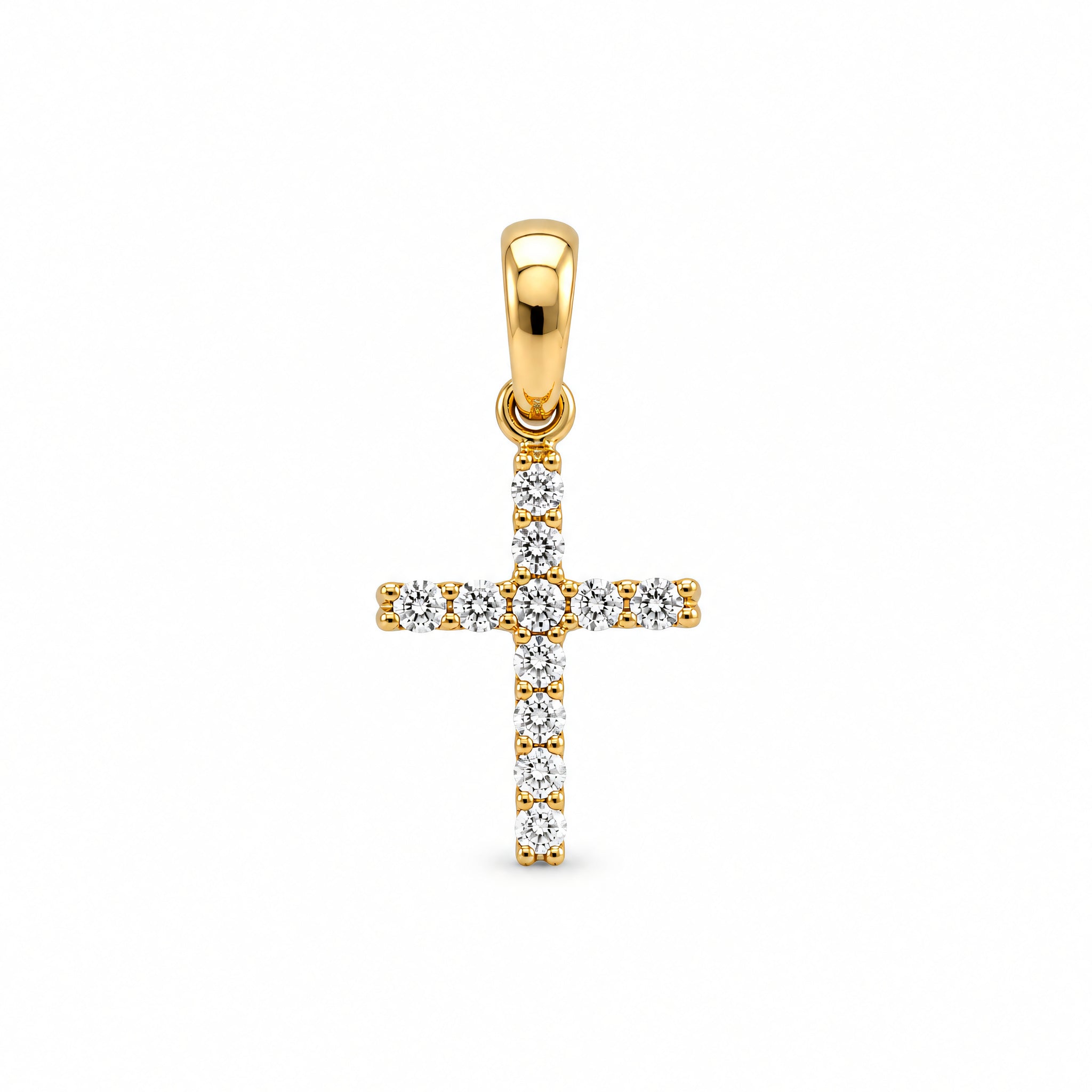 Anhänger 585 Gelbgold Kreuz Zirkonia – Splendido – product photo