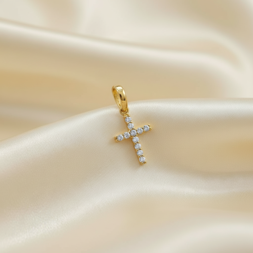 Goldanhänger 14kt. mit Zirkonia