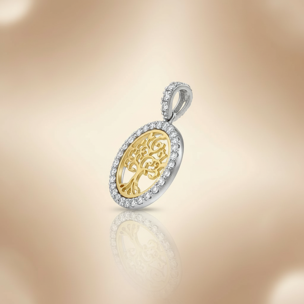 Goldanhänger 14kt. mit Zirkonia