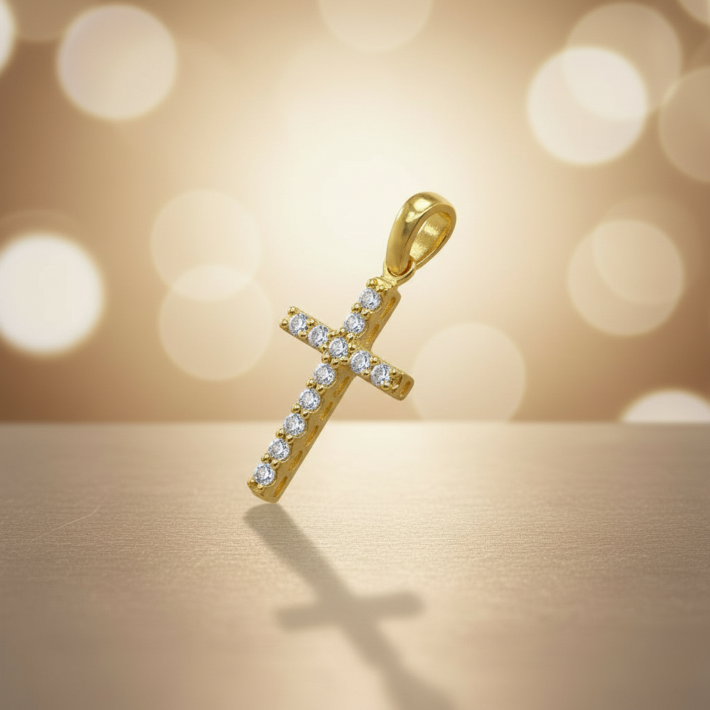 Goldanhänger 14kt. mit Zirkonia