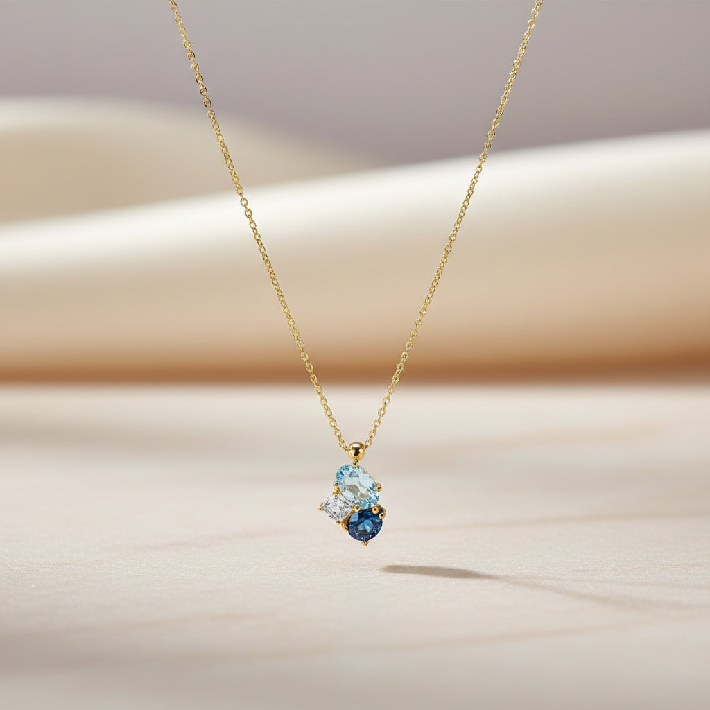 Goldkette 14 kt. mit Edelsteine Goldkette-14-kt-mit-Edelsteine-GGkettK61top-0177-47225778798923