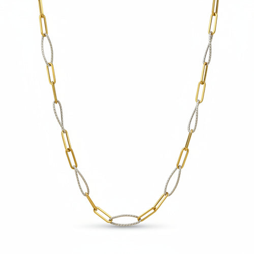 Halskette 585 Gold Bicolor geometrisch | Splendido Schmuck