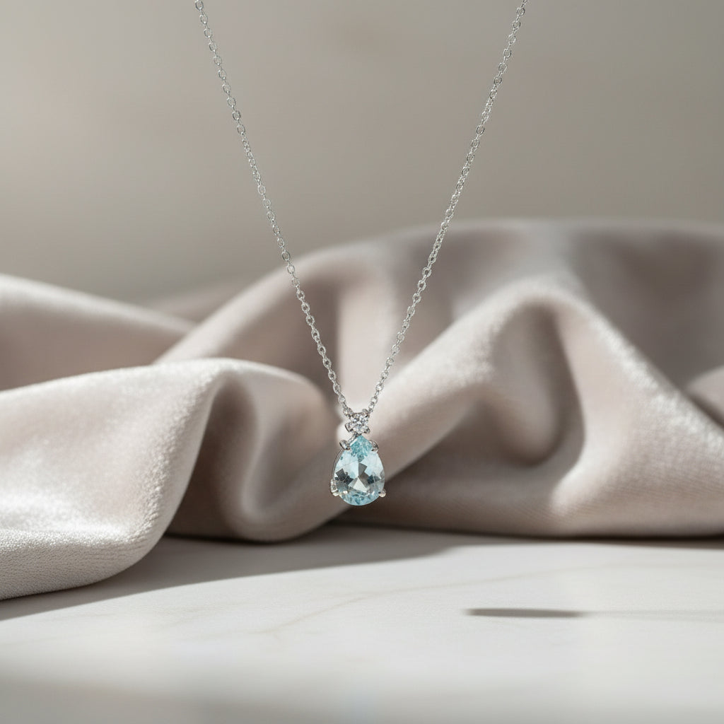 Goldkette 14Kt.mit Brillant & Aquamarin Goldkette-14Kt-mit-Brillant-Aquamarin-WGkettK116bri-0396-68814524252491