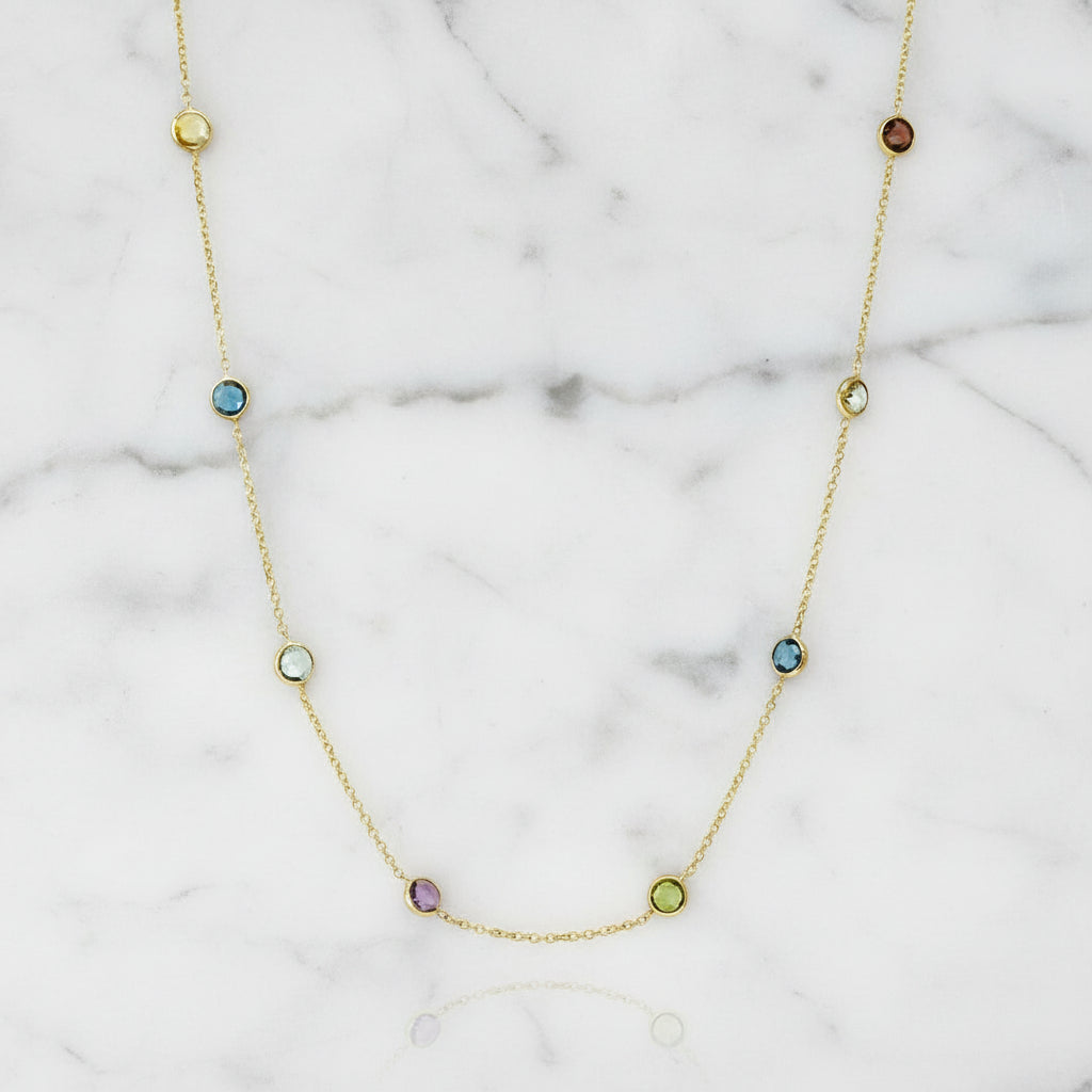 Goldkette 14Kt. mit Edelsteine Goldkette-14Kt-mit-Edelsteine-GGkettK108-0378-68776314274123