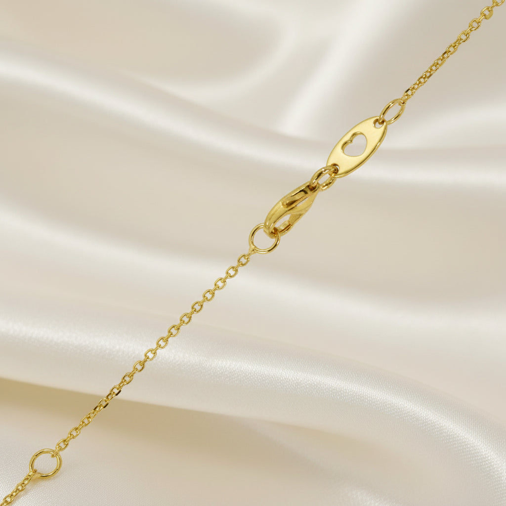 Halskette 585 Gelbgold geometrisch Cutout – Splendido – worn at the neck
