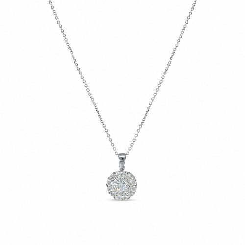 Halskette 585 Gold Zirkonia Pavé Rundanhänger – Splendido – product photo