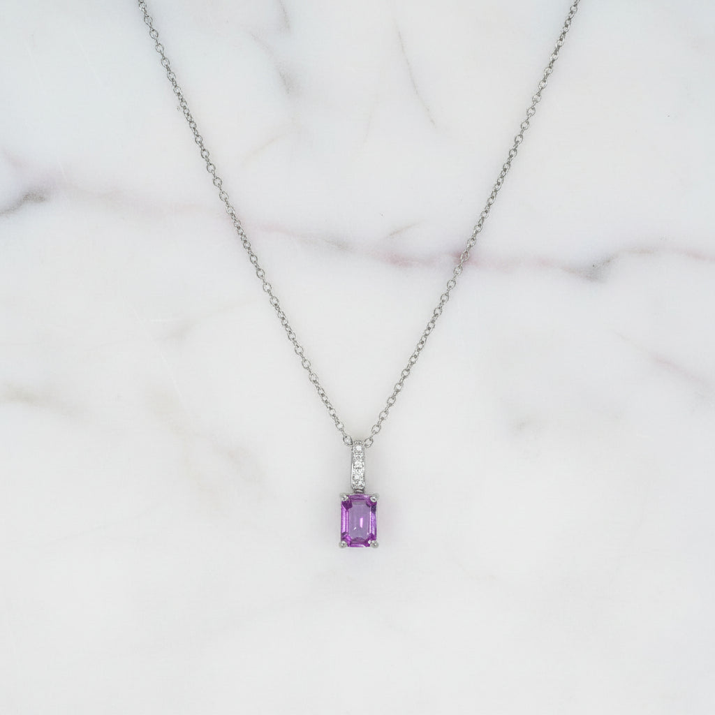 Goldkette 14Kt.mit pinkem Saphir & Brillant Goldkette-14Kt-mit-pinkem-Saphir-Brillant-GGkettK71psa-0402-68855512957259