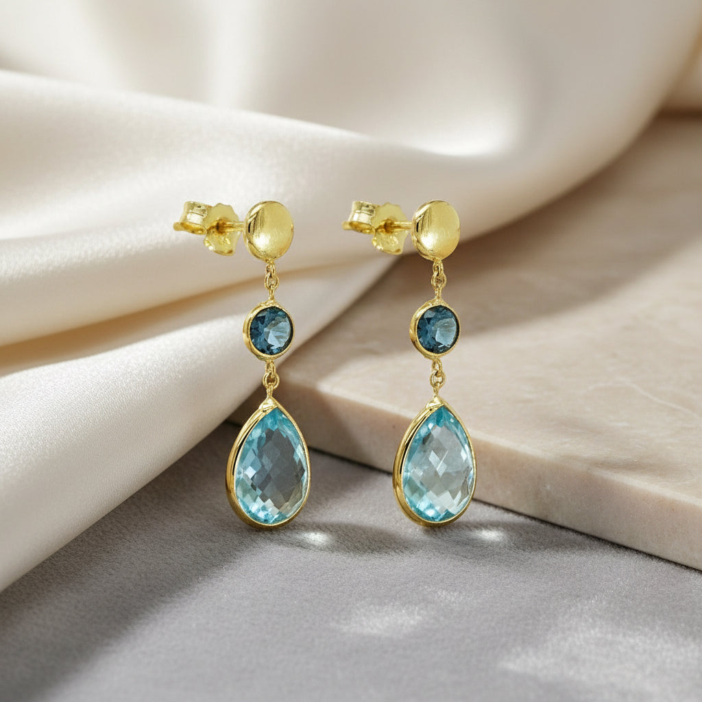 Goldohrringe 14Kt. mit Topas Goldohrringe-14Kt-mit-Topas-GGstecO30top-0074-68794049691979