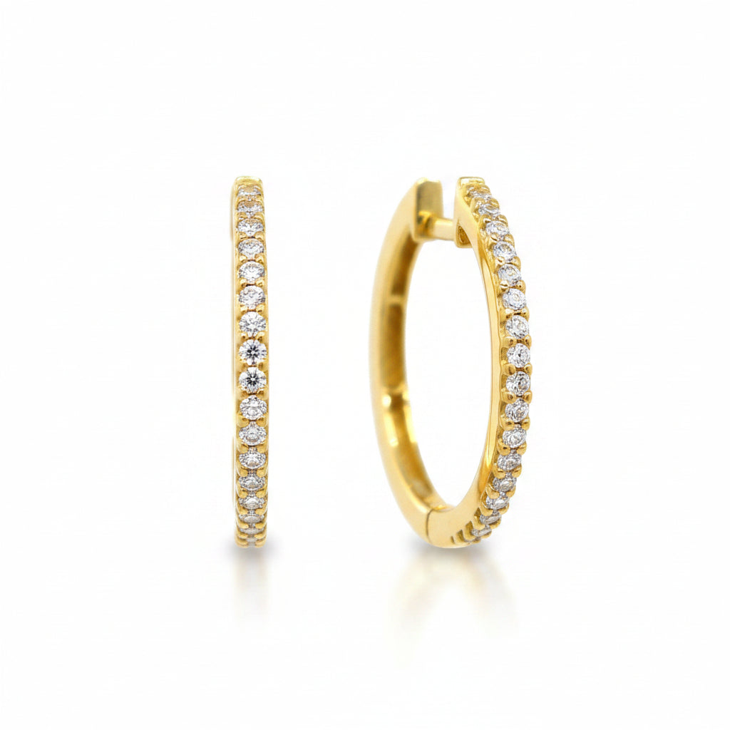 Creolen 585 Gold Zirkonia einreihig – Splendido – zdjęcie produktu