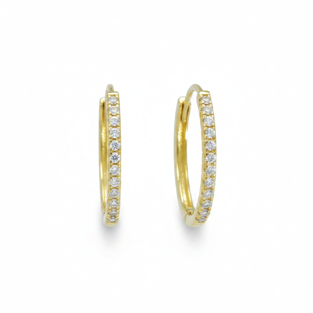 Creolen 585 Gold Zirkonia Krappenreihe – Splendido – product photo