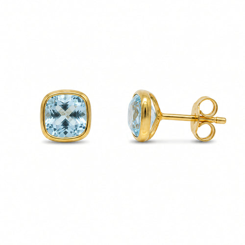 Ohrstecker 585 Gelbgold Topas Zargenfassung | Splendido Schmuck