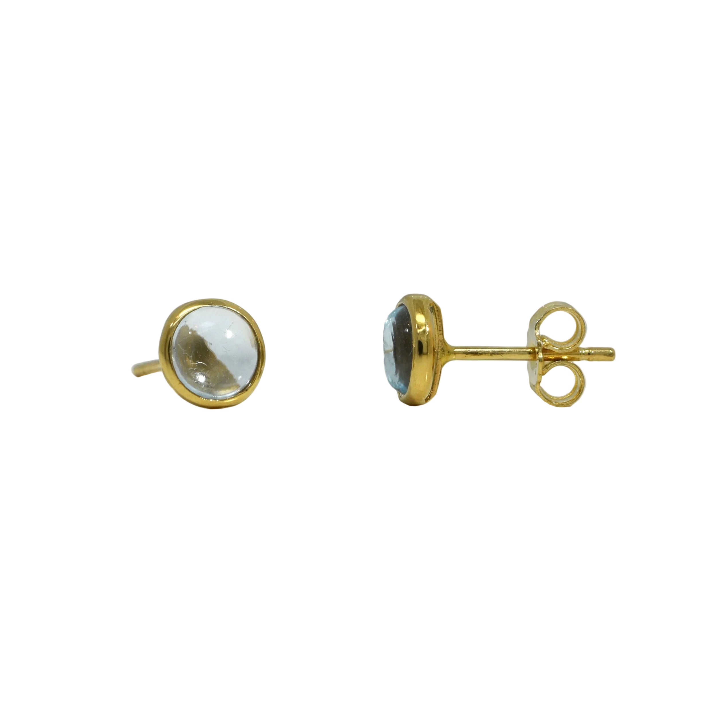 Ohrstecker 585 Gelbgold Topas Cabochon – Splendido – photo produit