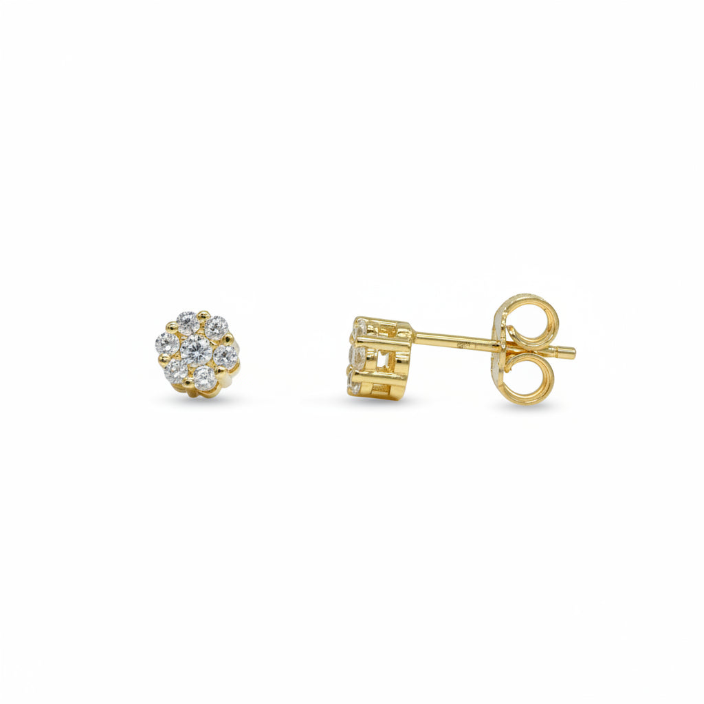 Ohrstecker 585 Gold Zirkonia Spiralhalo – Splendido – product photo